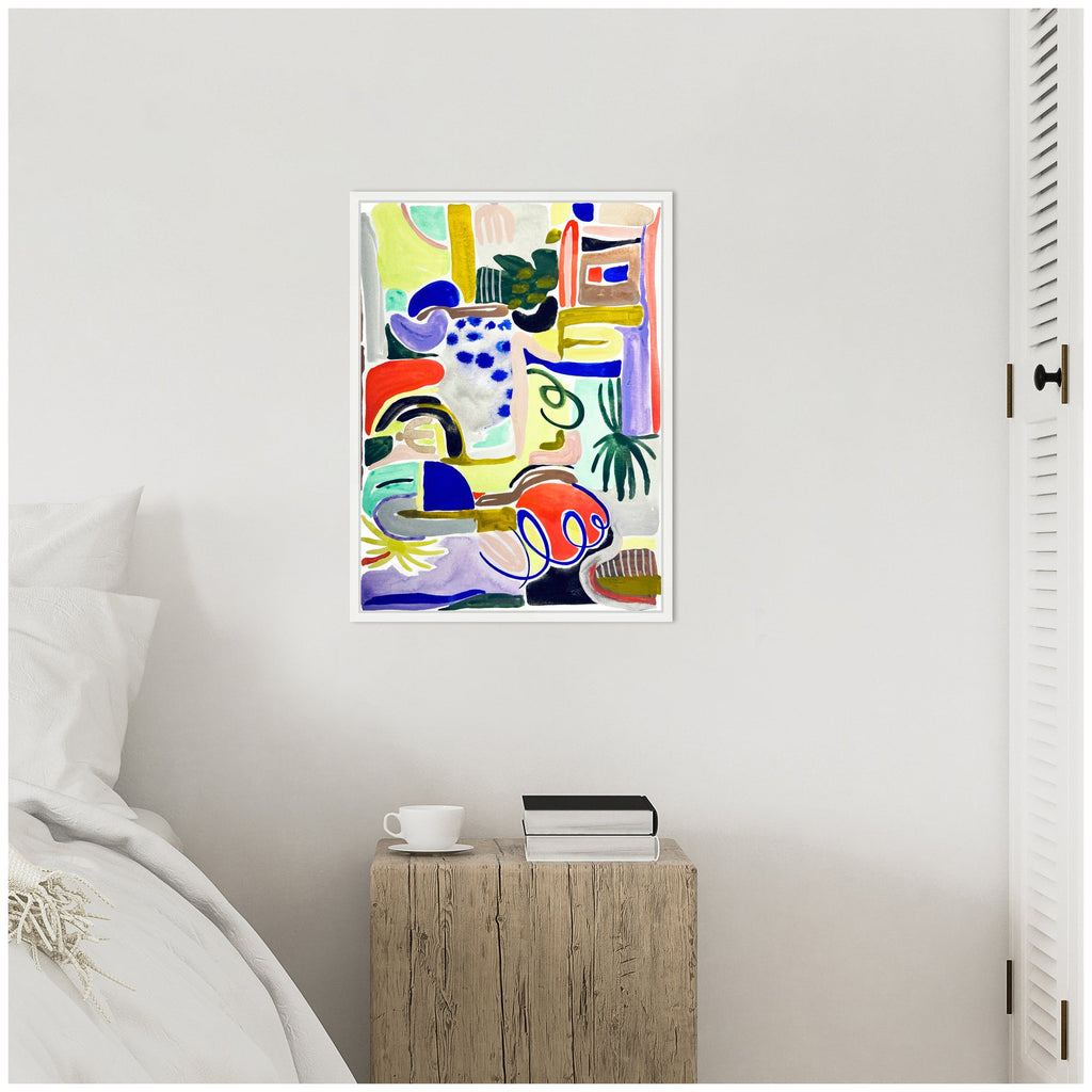 Sylvie Abstract 07 Framed Canvas by Emma Daisy
