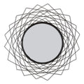 Geometric Black Wall Mirror