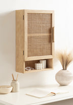 Ori Rattan Wall Cabinet with Cubby
