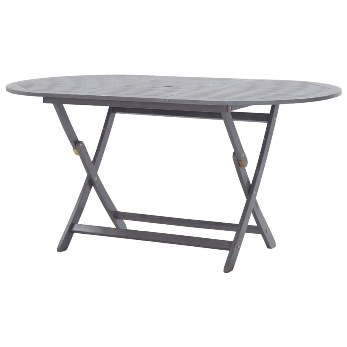 vidaXL Folding Garden Table 63''x33.5''x29.5'' Solid Acacia Wood