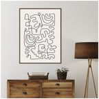 Connected Lines by Gabrielly Guedes Framed Canvas Wall Art Print