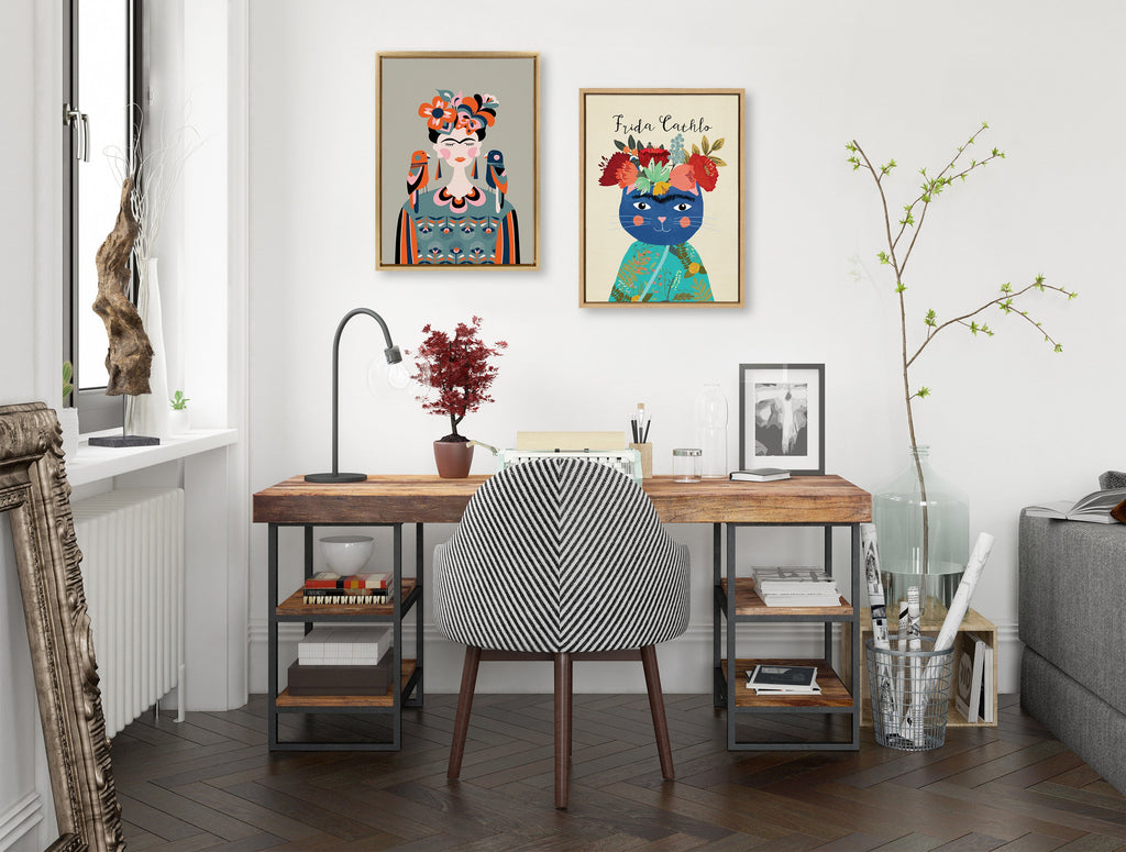 Sylvie MCM Frida Kahlo Framed Canvas by Rachel Lee of My Dream Wall