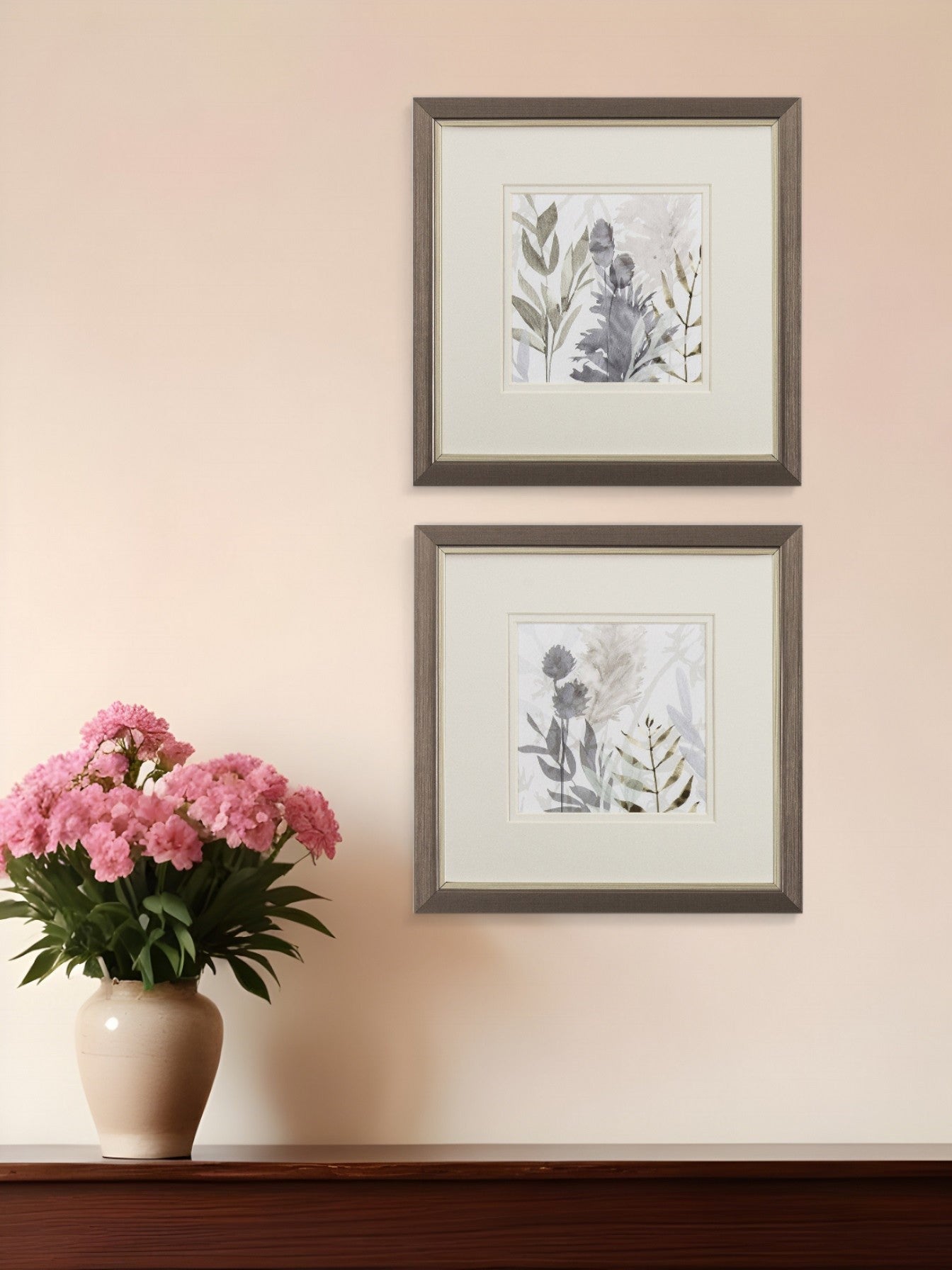 Set Of Two Shadow Woods Bronze Framed Wall Art