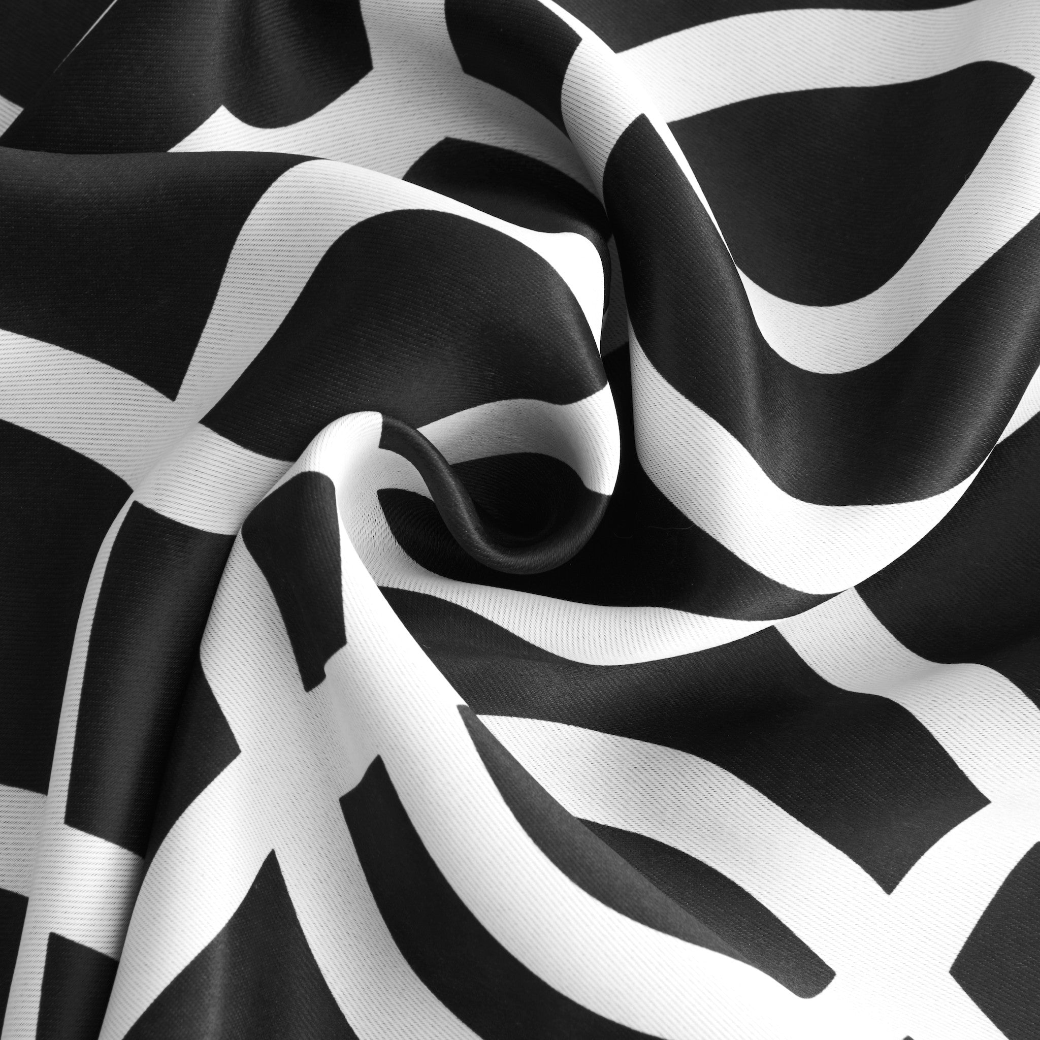 84' Jet Black Trellis Black Out Window Curtain Panel