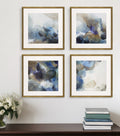 Set Of Four Pebbles Gold Framed Print Wall Art