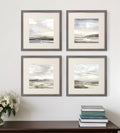 Set Of Four Watercolor Ocean Landscapes Framed Print Wall Art