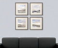Set Of Four Tirwedd II Silver Framed Print Wall Art