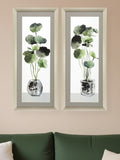 Set Of Two Simple Glass Silver Framed Print Wall Art