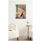 Cocktail Cat by Rachel Lee 3 Birdies Studio Framed Canvas Wall Art Print