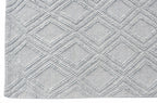 HomeRoots Grey PET Yarn 5’ x 7’ Gray Diamond Lattice Modern Area Rug
