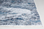 HomeRoots Grey/Blue Polyester 2’ x 7’ Gray Blue Abstract Galaxy Runner Rug