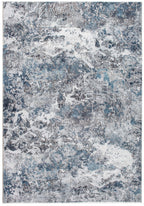 HomeRoots Grey/Blue Polyester 8’ x 10’ Gray Blue Abstract Galaxy Area Rug
