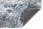 HomeRoots Grey/Blue Polyester 8’ x 10’ Gray Blue Abstract Galaxy Area Rug