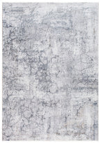 HomeRoots Grey Polyester 6’ x 9’ Gray Distressed Marble Area Rug
