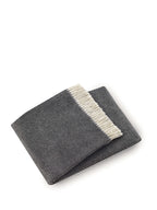 HomeRoots Cotton/Acrylic Soft Dark Gray Links Pattern Throw Blanket