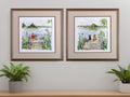 Set Of Two Lake Bronze Framed Print Wall Art