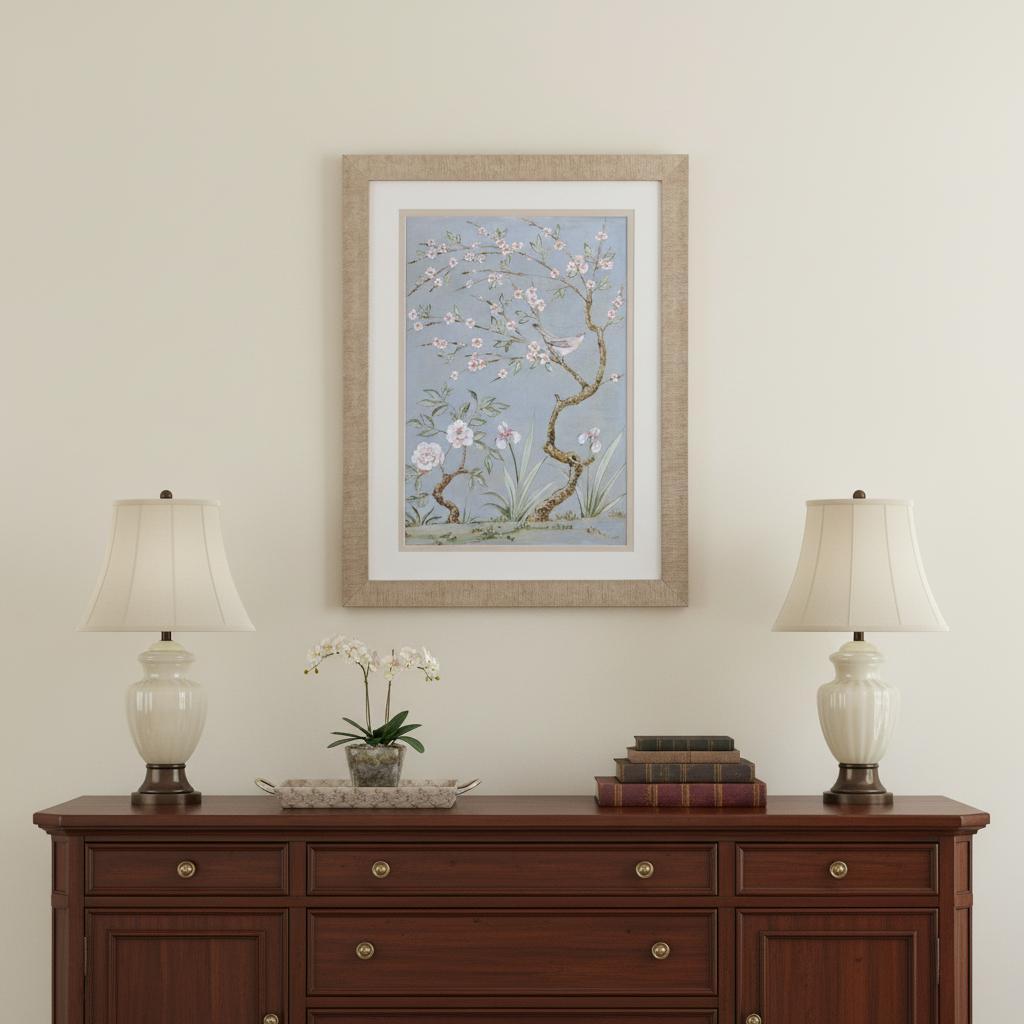 Spring Mural I Brown Framed Wall Art