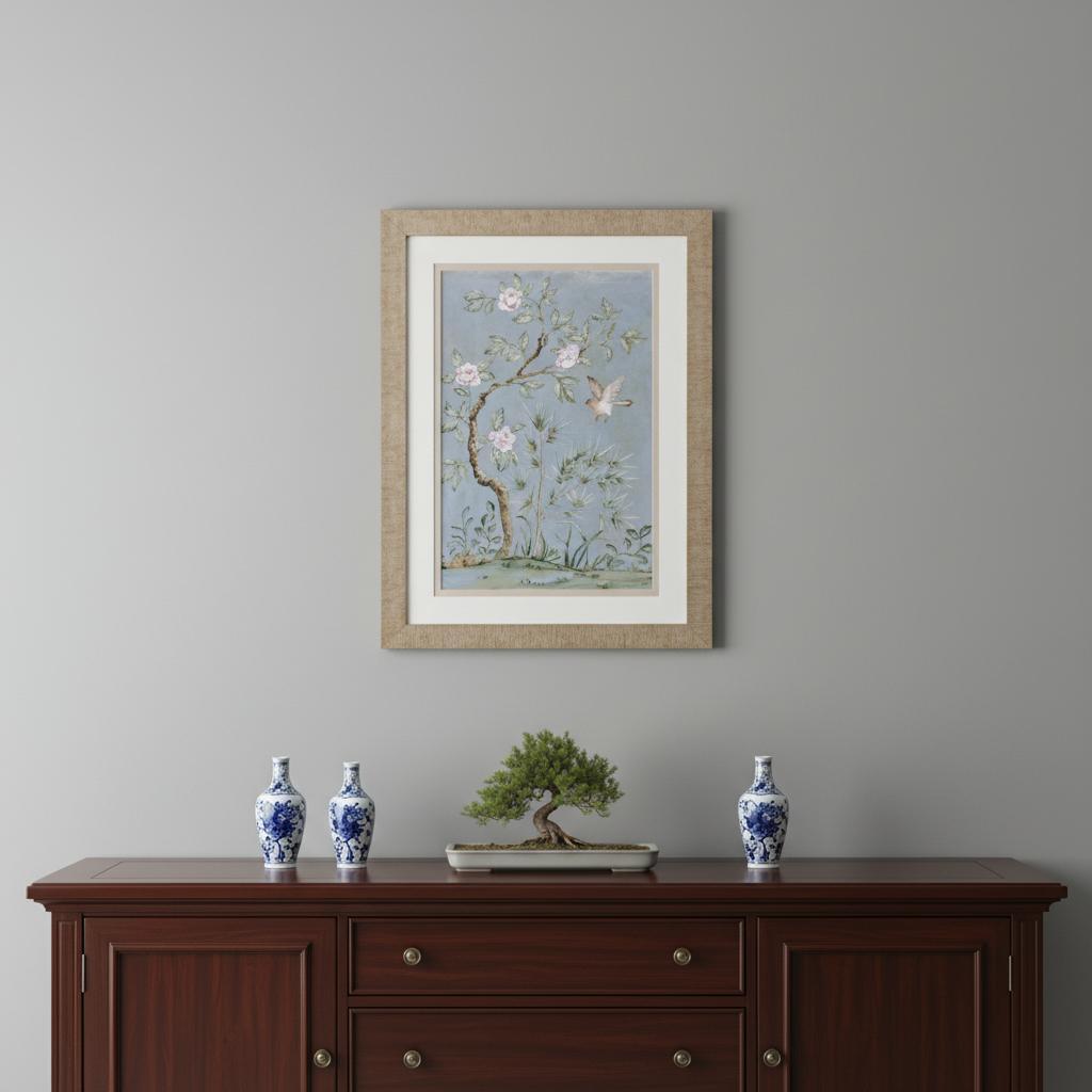 Spring Mural II Brown Framed Wall Art