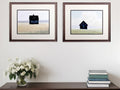 Set Of Two Lonely Landscape Wood Brown Framed Wall Art