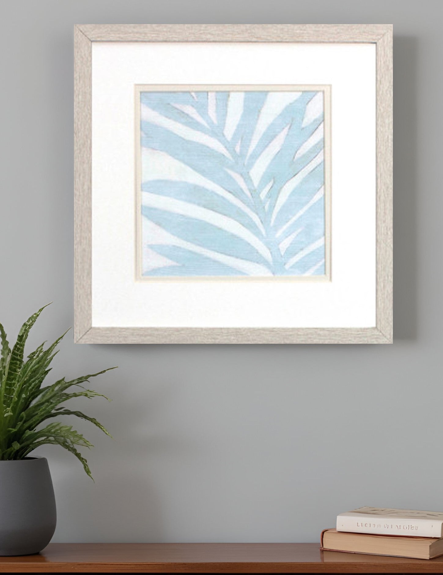 Set of Nine Spa Palms White Framed Print Wall Art