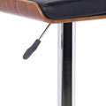 26 Black Faux Leather Chrome Finished Bar Stool