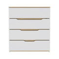 31 Brown and White Four Drawer Standard Chest