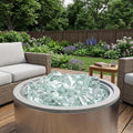 Clear Round Reflective Fire Pit Glass