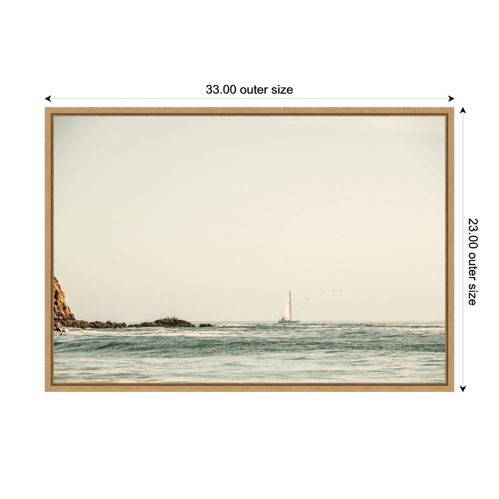Sylvie Sailing the Pacific Framed Canvas by Alicia Bock