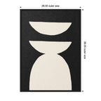 Sylvie White Geometric Abstract Framed Canvas by July Art Prints