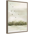 Sylvie Framed Canvas Winter Landscape 1 Vertical by Annie Quigley