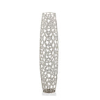 HomeRoots Silver/Clear 40' Bling Faux Crystal Abstract Twigs Barrel Floor Vase