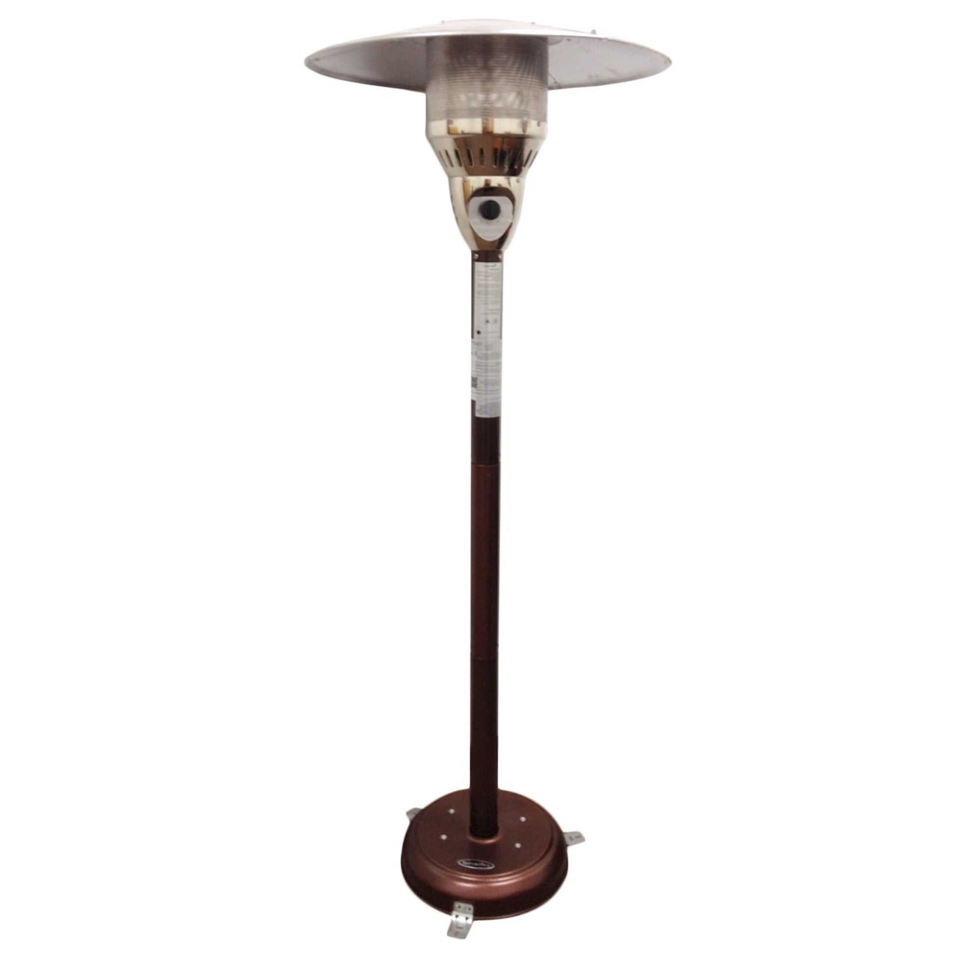 41000 Btu Bronze Steel Natural Gas Cylindrical Pole Standing Patio Heater