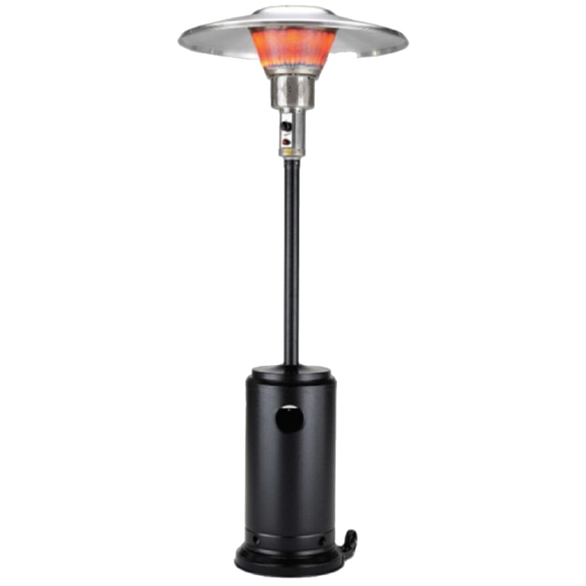 40000 Btu Black Steel Propane Cylindrical Pole Standing Patio Heater