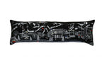 HomeRoots Grey 45' Black Aspen Nighttime Skyline Lumbar Decorative Pillow