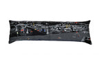 HomeRoots Grey 45' Black Bend Nighttime Skyline Lumbar Decorative Pillow