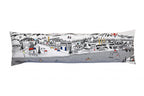 HomeRoots Cream 45' White Bend Daylight Skyline Lumbar Decorative Pillow
