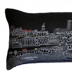HomeRoots Grey 45' Black Nashville Nighttime Skyline Lumbar Decorative Pillow