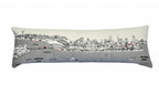 HomeRoots Cream 45' White Philadelphia Daylight Skyline Lumbar Decorative Pillow