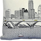 HomeRoots Cream 24' White Cleveland Daylight Skyline Lumbar Decorative Pillow