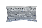 HomeRoots Cream 24' White Homer Spit Daylight Skyline Lumbar Decorative Pillow