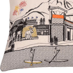 HomeRoots Cream 24' White Jackson Daylight Skyline Lumbar Decorative Pillow