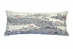 HomeRoots Cream 35' White Amsterdam Daylight Skyline Lumbar Decorative Pillow