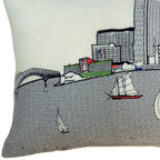 HomeRoots Cream 35' White Baltimore Daylight Skyline Lumbar Decorative Pillow
