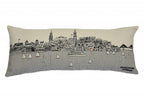 HomeRoots Cream 35' White Charleston Daylight Skyline Lumbar Decorative Pillow