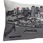 HomeRoots Cream 35' White Detroit Daylight Skyline Lumbar Decorative Pillow