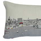 HomeRoots Cream 35' White Milwaukee Daylight Skyline Lumbar Decorative Pillow