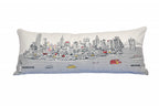 HomeRoots Cream 35' White NYC Daylight Skyline Lumbar Decorative Pillow