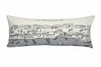 HomeRoots Cream 35' White St Michael's Daylight Skyline Lumbar Decorative Pillow
