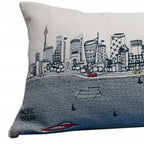 HomeRoots Cream 35' White Sydney Daylight Skyline Lumbar Decorative Pillow
