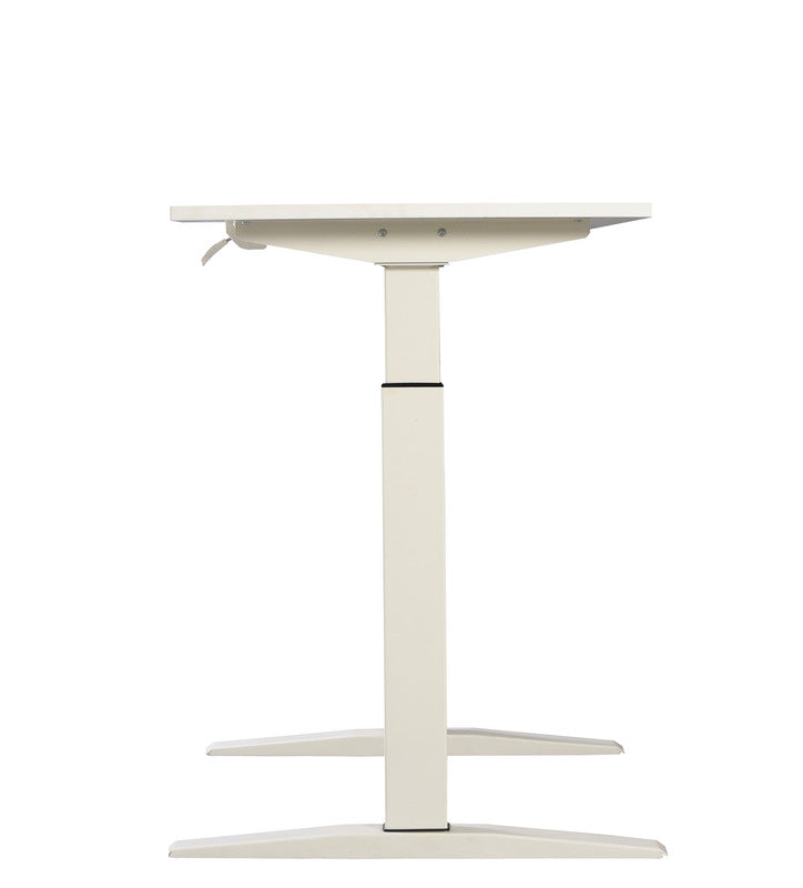 Manual adjustable working desk in white color